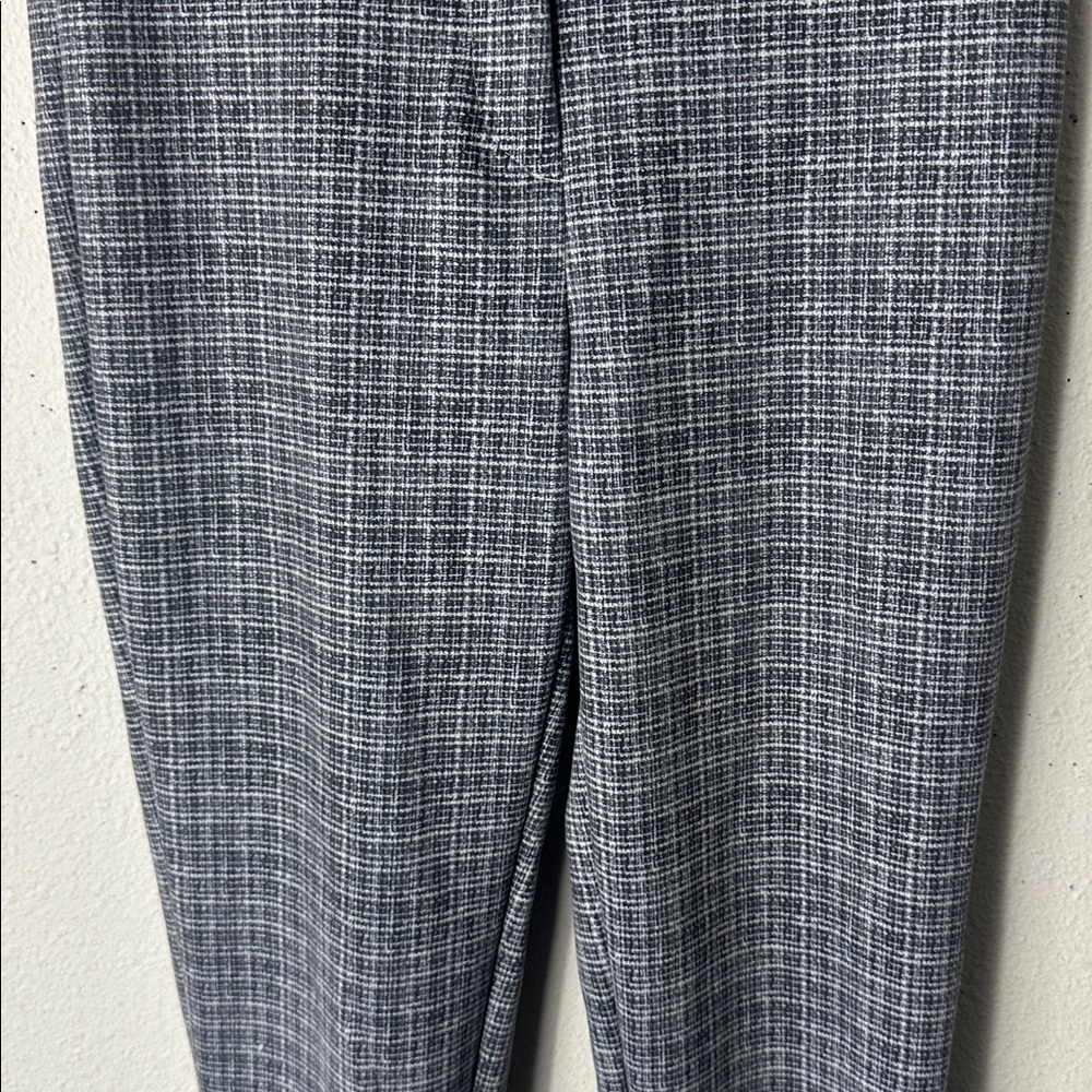 Zara Basic Gray Checkered Plaid Elastic Leggings-… - image 5